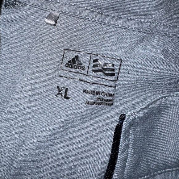 Adidas Gray Pullover Quarter Zip Sweatshirt XL - Picture 3 of 3